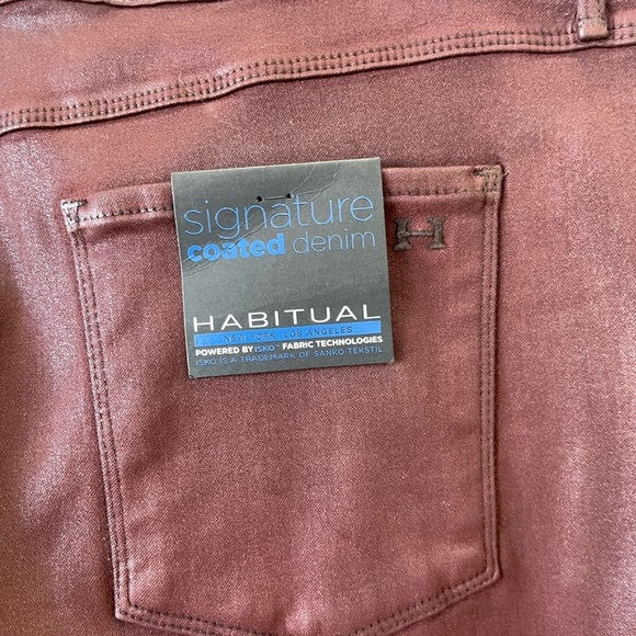 Habitual Coated Denim size 31 New Amalia Hi Rise Zippered skinny jeans concert - Picture 8 of 15